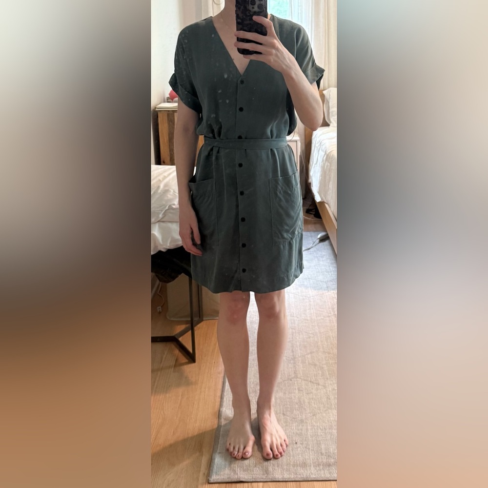 Button-Up Dress in Green from Frank and Oak